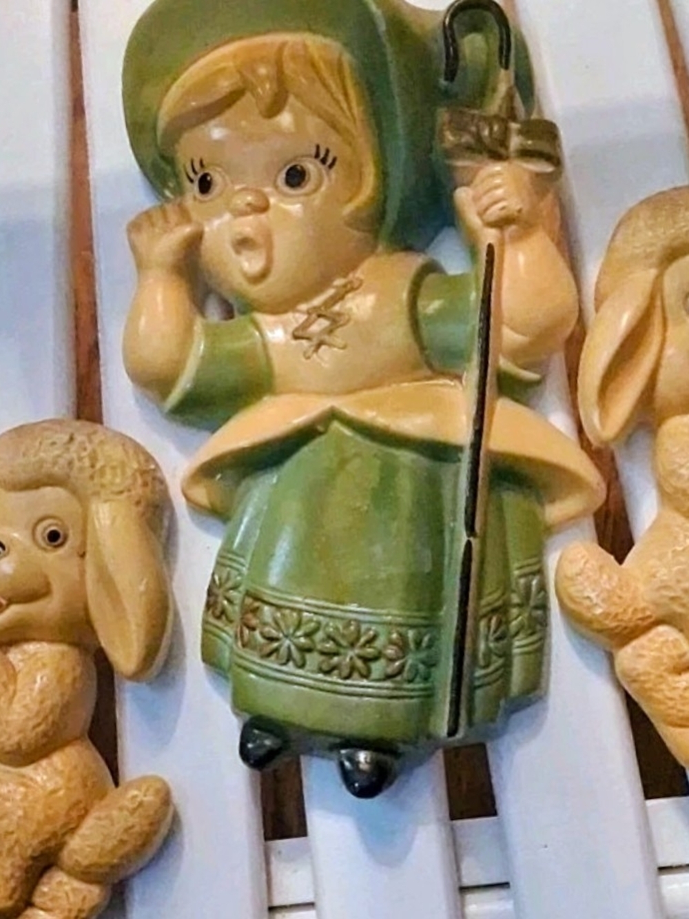 1965 Hand Painted Miller Studio "Little Bo Peep" and Sheep Grouping